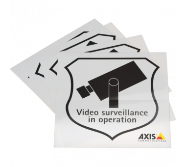 SURVEILLANCE STICKER ENG 10PCS